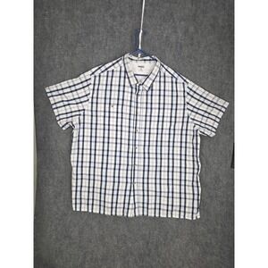 Kingsize‎ 4XL BIG Mens Plaid Button Up Short Sleeve Shirt Casual Tall Workwear